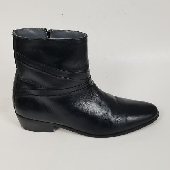 Nunn Bush Ankle Boots Men's 13 Wide Black Leather Beatle Chelsea Retro Classic - Picture 8 of 13